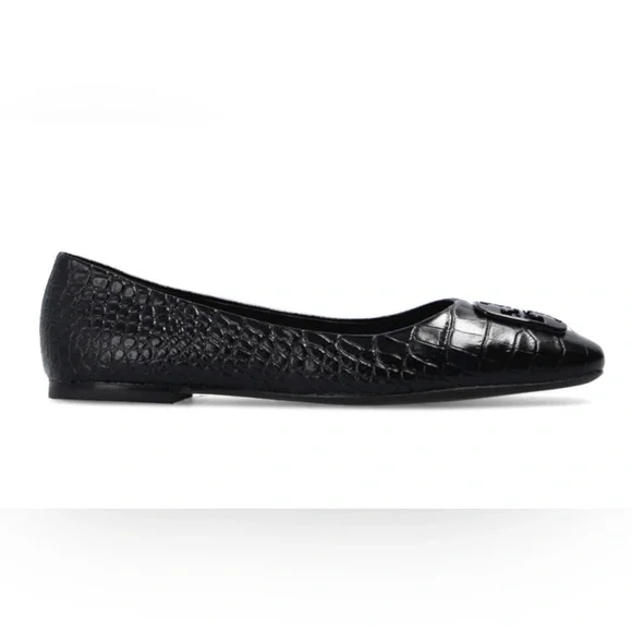 Tory Burch Black Croc Ballet Flat - Picture 2 of 5